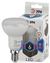 Лампа светодиодная ЭРА STD LED R50-6W-840-E14 рефлектор нейтральный белый свет