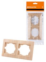 Рамка 2-х постовая горизонтальная сосна "Лама"  TDM