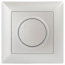 Светорегулятор ЭРА Intro Solo 4-401-06 поворотный, 600Вт 230В, IP20, скрытой установки, перламутр