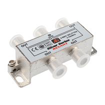 Делитель ТВ х 4 + 5шт. F BOX 5-1000МГц Silver REXANT