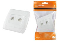 Розетка двойная телефонная RJ11  белая "Онега"  TDM