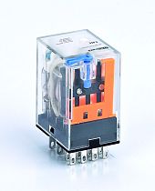 Промежуточное реле 4 контакта с LED индикациейи TEST функцией 3А 220В DC ПР-102 DEKraft