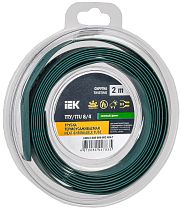 Трубка термоусадочная ТТУ нг-LS 8/4 зеленая (2м/упак)  IEK