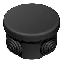 Коробка распределительная 40-0100-9005 для открытой проводки безгалогенная (HF) черная 65х40 Промрукав