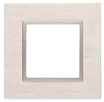 Рамка ЭРА Elegance 14-5201-04 для выключателей и розеток одиночная металл шампань