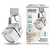 Светильник трековый Gauss куб GU10 220V IP20 60*145мм белый однофазный 1/50 Светильник трековый Gauss куб GU10 220V IP20 60*145мм белый однофазный 1/50