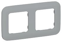 FLITE Рамка 2-местная РУ-2-А-ФлС серый IEK