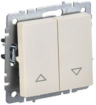 BRITE Выключатель жалюзи 10А ВС10-1-5-БрКр беж.  IEK