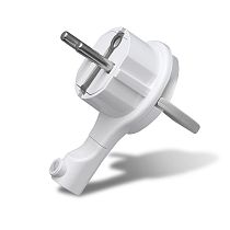 Вилка-невидимка с заземлением белая 16А 250В UNIVERSAL