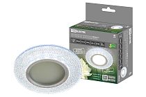 Светильник встраиваемый СВ 03-11 MR16 50Вт G5.3 LED подсветка 3 Вт зеркальный/хром  TDM