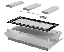 ITK Дверь стеклянная для шкафа LINEA N 28U 800мм черная IEK