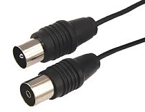 ВЧ-кабель, ТВ-гнездо - ТВ-штекер, длина 1,5 метра, черный REXANT ВЧ-кабель, ТВ-гнездо - ТВ-штекер, длина 1,5 метра, черный REXANT