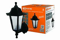 Светильник садово-парковый НБУ 06-60-001 шестигр., настенный, пластик, расс.пластик, черный  TDM