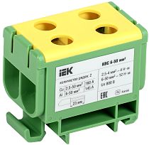 Клемма вводная силовая КВС 6-50 кв.мм. 2-рядная PE  IEK
