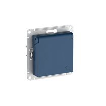 AtlasDesign Аквамарин Розетка с заземл. со шторк. с крышкой,16А, IP20, мех., быстрозажим. клемм