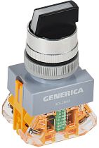 Переключатель D7-20X3 на 3 положения 1з+1р черный GENERICA IEK