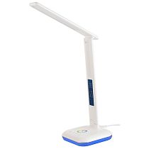 Светильник настольный с/д  General   GLTL-034-2  8вт 520лм диспл с часами + rgb,  белый (глянец) (800152) (1/12)