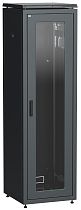 ITK Шкаф сетевой 19" LINEA N 38U 600х800 мм стеклянная передняя дверь черный IEK