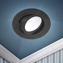 Светильник встраиваемый алюминиевый ЭРА KL86 BK MR16/GU5.3 черный