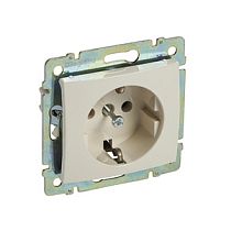 Розетка с заземлением 2К+З слоновая кость VALENA Legrand