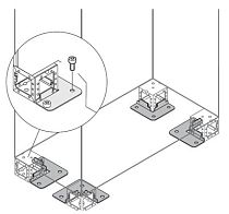 Элемент крепления цоколя к полу (уп.4шт)