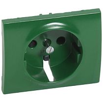 Панель лицевая для розетки 2К+З с крышкой зеленый Galea Life Legrand