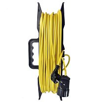 Удлинитель-шнур на рамке 10А 2200 Вт 1 гнездо с заземлением с защитной крышкой 30м Союз