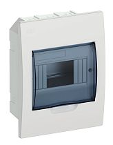 Бокс ЩРВ-П-6 пластиковый белый прозрачная дверь IP41  IEK