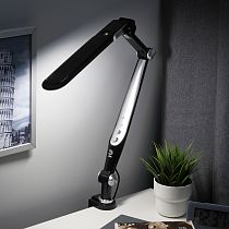 Настольный светильник, светодиодный ЭРА NLED-496-12W-BK светодиодный на струбцине, черный Настольный светильник, светодиодный ЭРА NLED-496-12W-BK светодиодный на струбцине, черный
