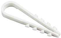 Дюбель хомут 5-10мм нейлон белый d=5 мм  IEK