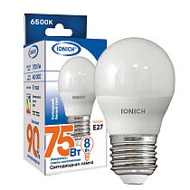 Лампа светодиодная IONICH декоративного освещения "шар" ILED-SMD2835-G45-8Вт-720Лм-230В-6500К-E27