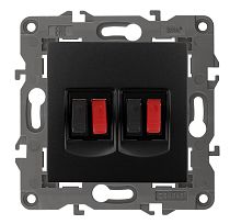 Розетка ЭРА Elegance 14-3112-05 антрацит аудио двойная стерео