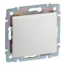 VALENA DIY Выключатель 1-клавишный самовозвартный 10А схема 1P безвинтовое крепление белый