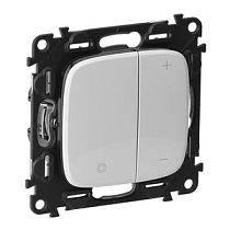 Светорегулятор кнопочный универсальный 400Вт без нейтрали с лицевой панелью белый Valena ALLURE DIY Legrand