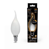 Лампа светодиодная Gauss Filament Свеча на ветру 9Вт 590lm 3000К Е14 milky диммируемая