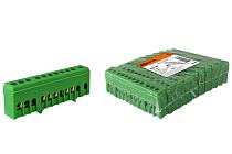 Шина "N" нулевая в изоляторе на DIN-рейку 6x9мм 12 групп  TDM Шина "N" нулевая в изоляторе на DIN-рейку 6x9мм 12 групп  TDM