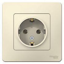 Blanca скрытая установка Молочный Розетка с заземлением, 16А Systeme Electric (Schneider Electric)