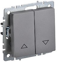 BRITE Выключатель жалюзи 10А ВС10-1-5-БрС сталь  IEK