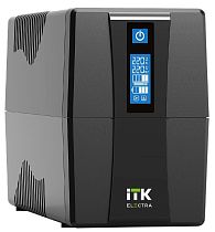 ITK ELECTRA ET ИБП Линейно-интерактивный 800ВА/480Вт однофазный с LCD дисплеем с АКБ 1х9AH USB порт IEK