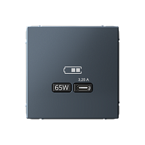 ArtGallery Грифель USB Розетка тип-С 65Вт высокоскор.заряд. QC, PD, механизм Systeme Electric (Schneider Electric)