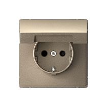 ARTGALLERY РОЗЕТКА с заземл. со шторк. с крышк., 16А, IP20,  механизм, быстрозажим. клем., ШАМПАНЬ