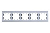 AtlasDesign Nature Стекло Алюминий Рамка 5-постовая  (Schneider Electric) Systeme Electric (Schneider Electric)