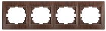 Рамка для розеток и выключателей на 4 поста Intro Plano 1-504-10 венге