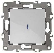 Выключатель ЭРА 12 12-1102-01 10А 250В белый одноклавишный с подсветкой