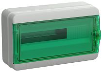 TEKFOR Корпус пластиковый КМПн-18 IP65 зеленая прозрачная дверь  IEK