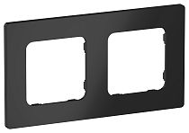 FLITE Рамка 2-местная РУ-2-К-ФлЧ черный IEK