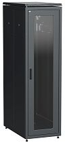 ITK LINEA N 42U 800х1000мм стеклянная передняя дверь задняя перфорированная черный IEK