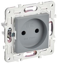 SKANDY Розетка без заземления без защитных шторок 10А SK-R02Gr серый IEK