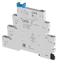 Реле интерфейсное ORK с розеткой 1 перекидной контакт 24В AC/DC ONI Реле интерфейсное ORK с розеткой 1 перекидной контакт 24В AC/DC ONI