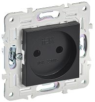 SKANDY Розетка без заземления без защитных шторок 10А SK-R02Bl черный  IEK